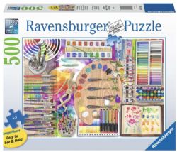 RAVENSBURGER CASSE-TÊTE 500 PIÈCES - LA PALETTE DE L'ARTISTE (LARGES PIÈCES) #17535